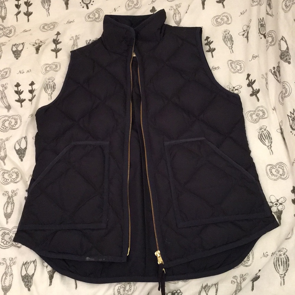Navy Blue J Crew Factory Puffer Vest